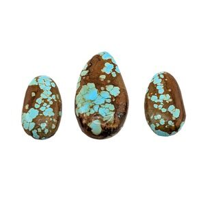 Authentic No. 8 Mine Turquoise RARE 100 Carats Spiderweb Matrix Nevada USA Gem *